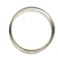 12 Loops of 2.25 Inch Diameter Silver Memory Wire